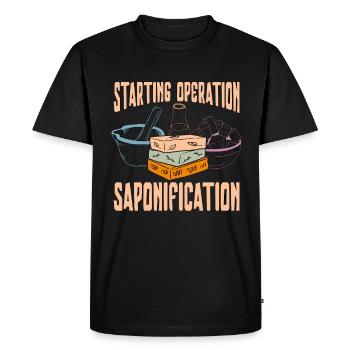 Soapmaking Starting Operation Homemade Soap Crafts - Men's Premium Organic T-Shirt - black - Front - Nico (187cm)
