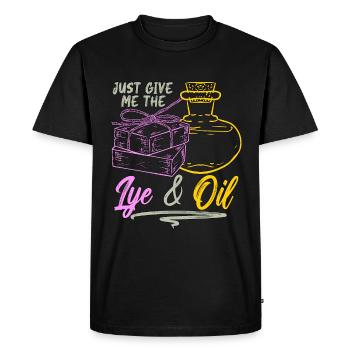 Soapmaking Just Give Me The Handicrafts Soap Maker - Men's Premium Organic T-Shirt - black - Front - Nico (187cm)