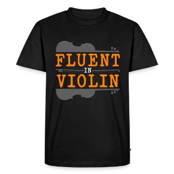 Violin Fluent In Violin Classical Music Violinist - Men's Premium Organic T-Shirt - black - Front - Nico (187cm)
