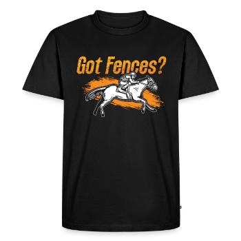 Show Jumping Got Fences Loves Equine Show Jumper - Men's Premium Organic T-Shirt - black - Front - Nico (187cm)