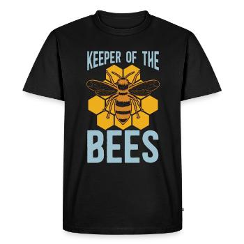 Beekeeping Keeper Of The Bees Honeybee Beekeeper - Men's Premium Organic T-Shirt - black - Front - Nico (187cm)