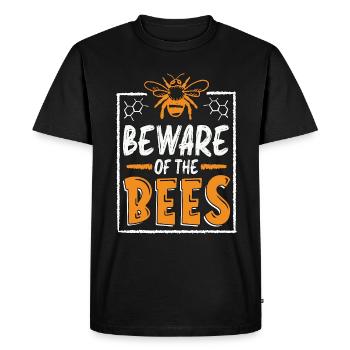 Beekeeping Beware Of The Bees Apiarist Beekeeper - Men's Premium Organic T-Shirt - black - Front - Nico (187cm)
