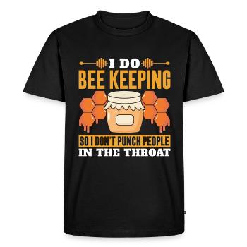 Apiculture I Do Bee Keeping So Apiarist Apiculteur - T-shirt Premium bio Homme - noir - Devant - Nico (187cm)