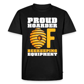 L’apiculture est fière thésaurisatrice d’abeilles mellifères - T-shirt Premium bio Homme - noir - Devant - Nico (187cm)