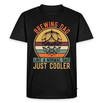 Brassage de bière Père brasseur comme un brasseur à domicile rétro - T-shirt Premium bio Homme - noir - Devant - Nico (187cm)