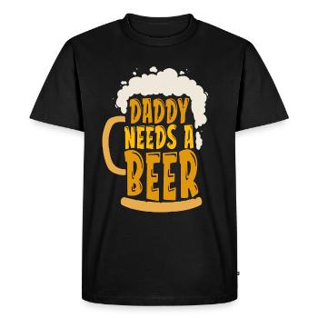 Beer Brewing Daddy Needs A Home Brewer Beer Brewer - Men's Premium Organic T-Shirt - black - Front - Nico (187cm)
