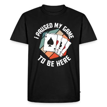 Joueur de poker Joueur de poker Cadeau de poker - T-shirt Premium bio Homme - noir - Devant - Nico (187cm)