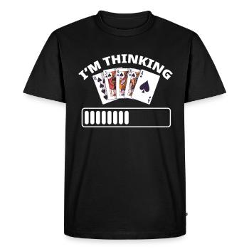 Joueur de poker Joueur de poker Cadeau de poker - T-shirt Premium bio Homme - noir - Devant - Nico (187cm)