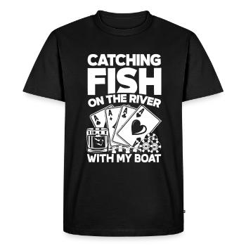 Joueur de poker Joueur de poker Cadeau de poker - T-shirt Premium bio Homme - noir - Devant - Nico (187cm)