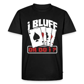 Joueur de poker Joueur de poker Cadeau de poker - T-shirt Premium bio Homme - noir - Devant - Nico (187cm)