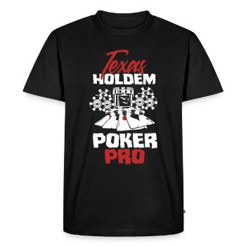 Joueur de poker Joueur de poker Cadeau de poker - T-shirt Premium bio Homme - noir - Devant - Nico (187cm)