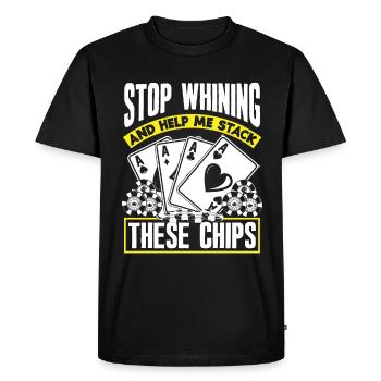 Joueur de poker Joueur de poker Cadeau de poker - T-shirt Premium bio Homme - noir - Devant - Nico (187cm)