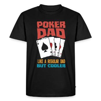 Joueur de poker Joueur de poker Cadeau de poker - T-shirt Premium bio Homme - noir - Devant - Nico (187cm)