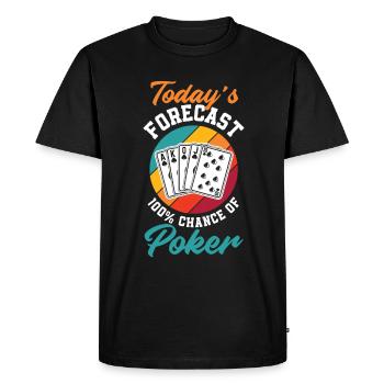 Joueur de poker Joueur de poker Cadeau de poker - T-shirt Premium bio Homme - noir - Devant - Nico (187cm)