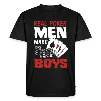 Joueur de poker Joueur de poker Cadeau de poker - T-shirt Premium bio Homme - noir - Devant - Nico (187cm)