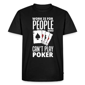 Joueur de poker Joueur de poker Cadeau de poker - T-shirt Premium bio Homme - noir - Devant - Nico (187cm)