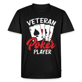 Joueur de poker Joueur de poker Cadeau de poker - T-shirt Premium bio Homme - noir - Devant - Nico (187cm)