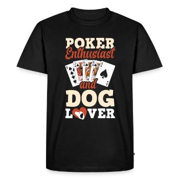 Joueur de poker Joueur de poker Cadeau de poker - T-shirt Premium bio Homme - noir - Devant - Nico (187cm)