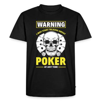Joueur de poker Joueur de poker Cadeau de poker - T-shirt Premium bio Homme - noir - Devant - Nico (187cm)