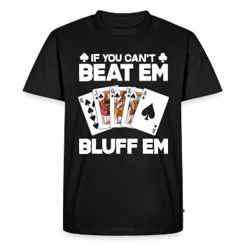 Joueur de poker Joueur de poker Cadeau de poker - T-shirt Premium bio Homme - noir - Devant - Nico (187cm)