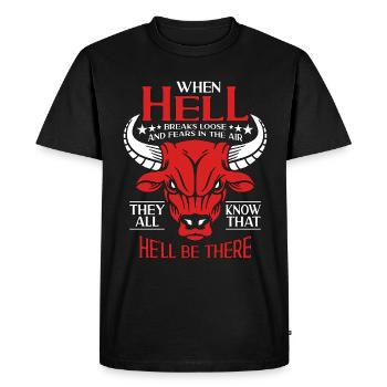 Bullfighting When Hell Breaks Loose Rodeo Clown - Men's Premium Organic T-Shirt - black - Front - Nico (187cm)