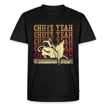 Bull Riding Chute oui Retro Cowboy Bull Rider - T-shirt Premium bio Homme - noir - Devant - Nico (187cm)