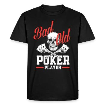 Joueur de poker Joueur de poker Cadeau de poker - T-shirt Premium bio Homme - noir - Devant - Nico (187cm)
