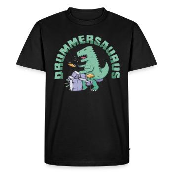Batterie Batteur Dino Gift - T-shirt Premium bio Homme - noir - Devant - Nico (187cm)