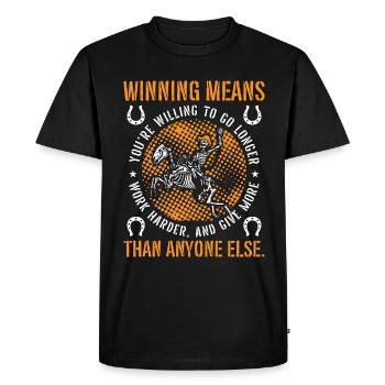 Couper le cheval gagnant signifie que vous êtes un cavalier de rodéo - T-shirt Premium bio Homme - noir - Devant - Nico (187cm)
