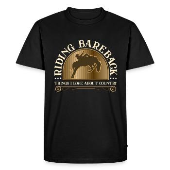 Bareback Riding Bareback Things Loves Rodeo Rider - Men's Premium Organic T-Shirt - black - Front - Nico (187cm)