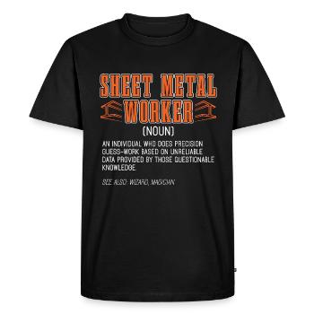 Travailleur de la tôlerie Un individu qui fabrique - T-shirt Premium bio Homme - noir - Devant - Nico (187cm)