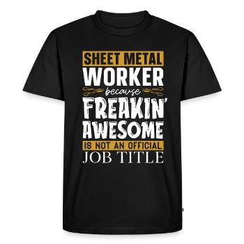 Sheet Metal Worker Because Sheet Metal Mechanic - Men's Premium Organic T-Shirt - black - Front - Nico (187cm)