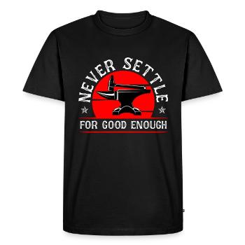 La forge ne se contente jamais de bons forgerons faussaires - T-shirt Premium bio Homme - noir - Devant - Nico (187cm)