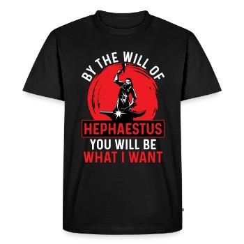 Forger par la volonté d’Héphaïstos, métallurgiste - T-shirt Premium bio Homme - noir - Devant - Nico (187cm)