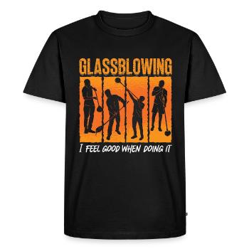 Glassblowing I Feel Good When Blowpipe Glassblower - Men's Premium Organic T-Shirt - black - Front - Nico (187cm)