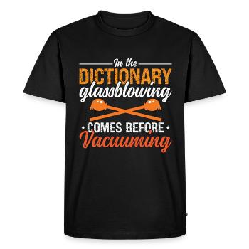 Glassblowing In The Dictionary Glass Art Blowpipe - Men's Premium Organic T-Shirt - black - Front - Nico (187cm)