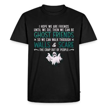 Paranormal Ghost Hunter Ghost Hunting Gift - Men's Premium Organic T-Shirt - black - Front - Nico (187cm)