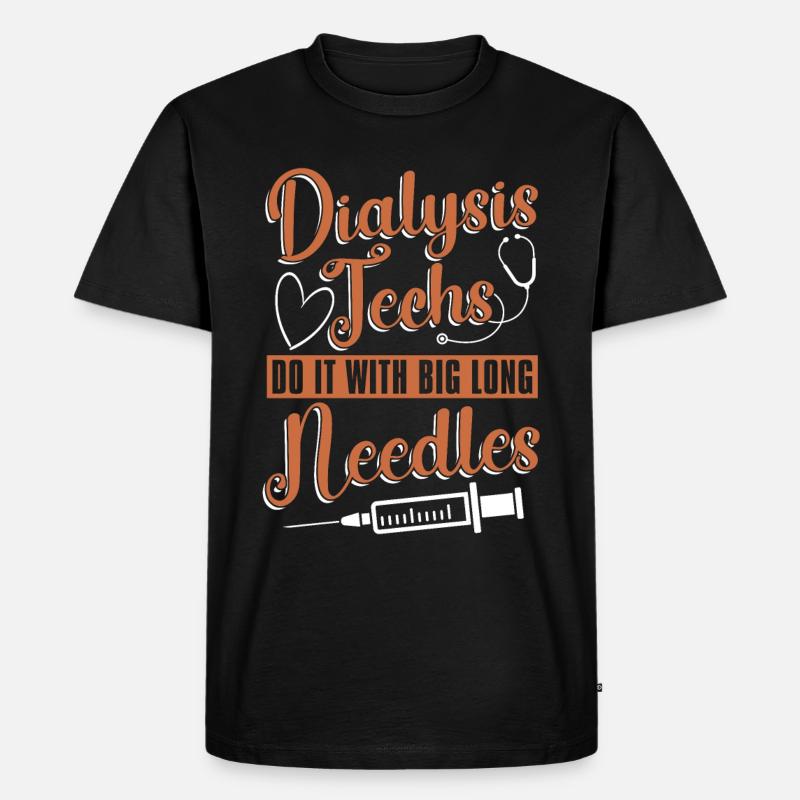 Nephrologie Cool Dialyse Dialysetechniker Geschenk - Männer Premium Bio T-Shirt - Schwarz