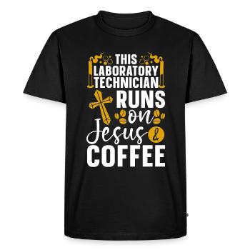 Laboratory Laboratory Technician Science Chemistry Gift - Men's Premium Organic T-Shirt - black - Front - Nico (187cm)