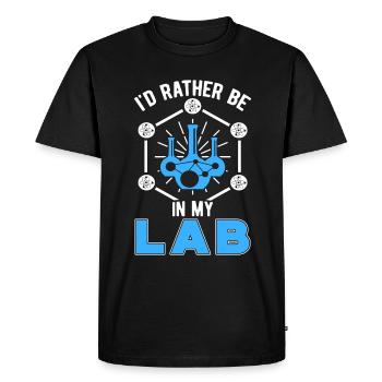 Laboratory Laboratory Technician Science Chemistry Gift - Men's Premium Organic T-Shirt - black - Front - Nico (187cm)