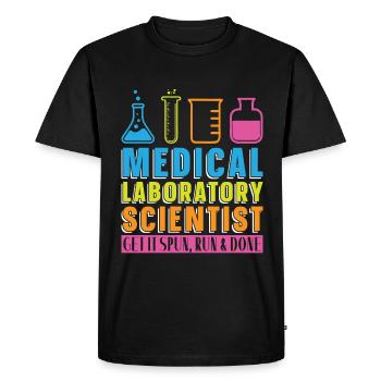 Laboratory Laboratory Technician Chemistry Science Gift - Men's Premium Organic T-Shirt - black - Front - Nico (187cm)