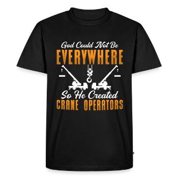 Crane operator crane crane driver construction worker gift - Men's Premium Organic T-Shirt - black - Front - Nico (187cm)