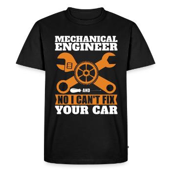 Ingénieur mécanique Non Je ne peux pas réparer Mécanicien automobile - T-shirt Premium bio Homme - noir - Devant - Nico (187cm)