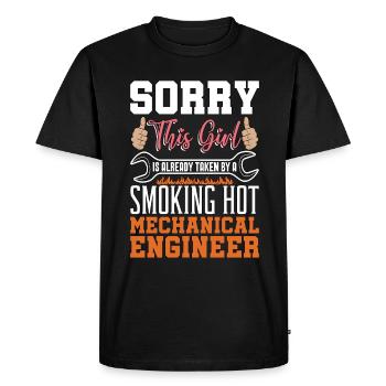 Génie mécanique Désolé cette fille est mécanicienne - T-shirt Premium bio Homme - noir - Devant - Nico (187cm)