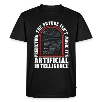 Artificial Intelligence Predicting The Future - Men's Premium Organic T-Shirt - black - Front - Nico (187cm)
