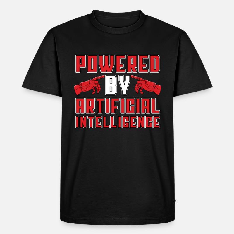 Artificial Intelligence Powered By Artificial - Männer Premium Bio T-Shirt - Schwarz