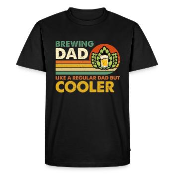 Bière Brewing Dad comme Retro Craft Beer Home Brewer - T-shirt Premium bio Homme - noir - Devant - Nico (187cm)