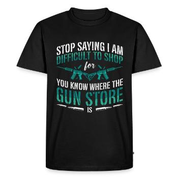Gunsmith Stop Saying I Am Gun Fixer Gunsmiths - Men's Premium Organic T-Shirt - black - Front - Nico (187cm)