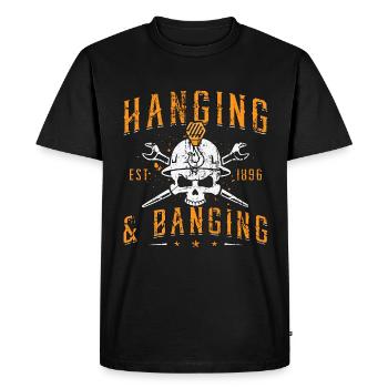 Ironworker Hanging & Banging Welding Ironworkers - Men's Premium Organic T-Shirt - black - Front - Nico (187cm)