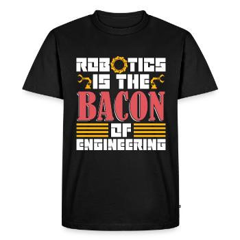 Robotics Is The Bacon Technology Robotics Engineer - Men's Premium Organic T-Shirt - black - Front - Nico (187cm)